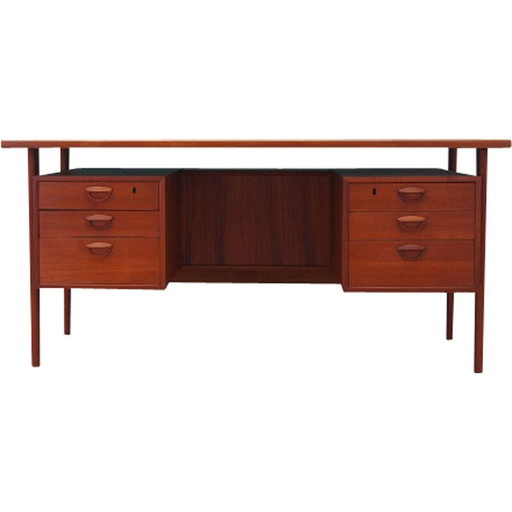 Vintage teakhouten bureau van Kai Kristiansen, jaren 1970