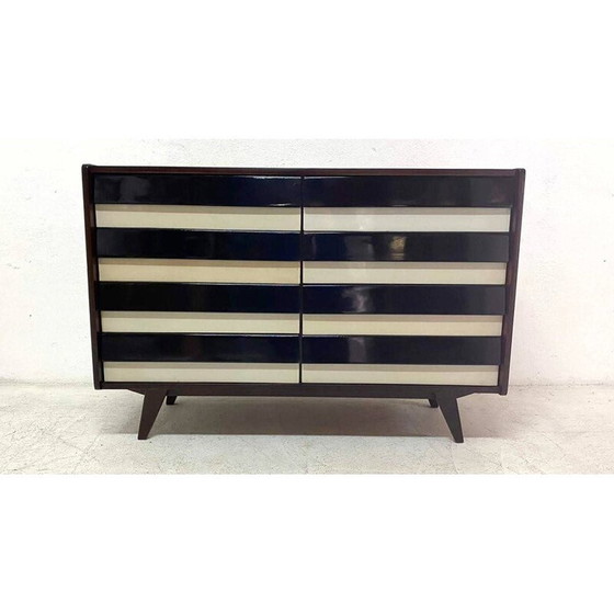 Image 1 of Vintage modernistische ladekast U-453 van Jiří Jiroutek, Tsjecho-Slowakije 1960