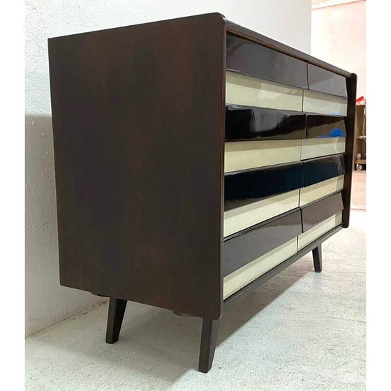 Image 1 of Vintage modernistische ladekast U-453 van Jiří Jiroutek, Tsjecho-Slowakije 1960