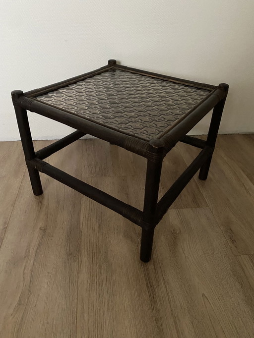 Vintage Rotan bijzettafel