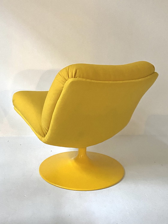 Image 1 of Artifort F504 Fauteuil Gestoffeerd Met Kvadrat Steelcut Trio 3