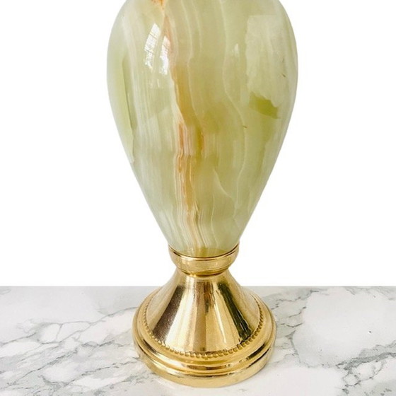 Image 1 of Vintage Italiaanse onyx vaas gouden setting