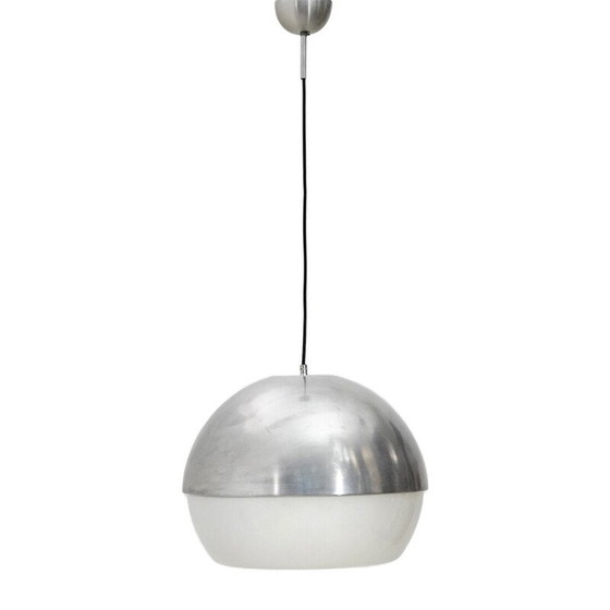 Image 1 of Vintage kroonluchter in metaal en aluminium, Italië 1960