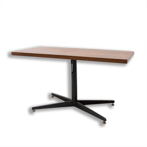 Vintage verstelbare salontafel met houtfineer, Tsjecho-Slowakije 1970