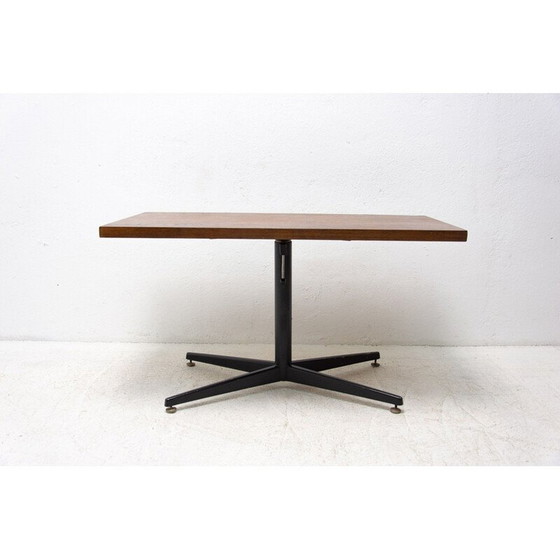 Image 1 of Vintage verstelbare salontafel met houtfineer, Tsjecho-Slowakije 1970