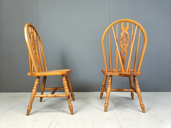 Image 1 of Set van 4 vintage Ercol eetkamerstoelen, jaren 1950