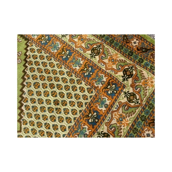 Image 1 of Vintage groen Berberwollen tapijt, Tunesië 1970