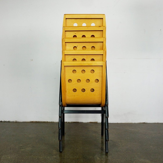 Image 1 of Roland Rainer Stapelstoelen, Set Van 5