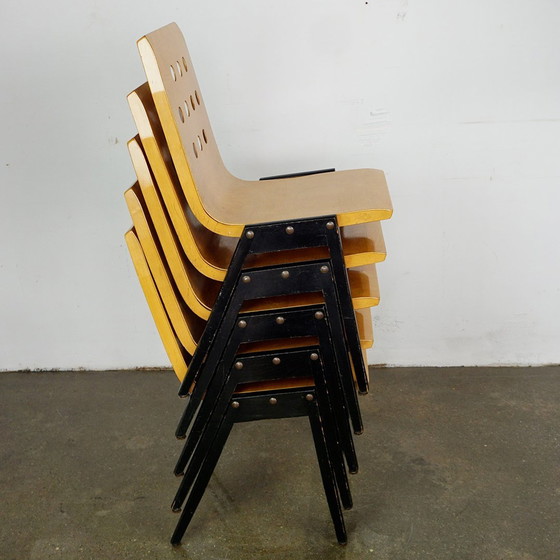 Image 1 of Roland Rainer Stapelstoelen, Set Van 5