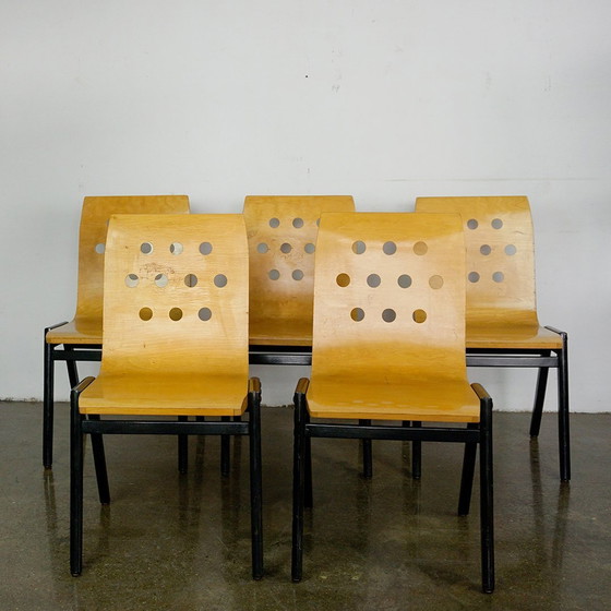 Image 1 of Roland Rainer Stapelstoelen, Set Van 5