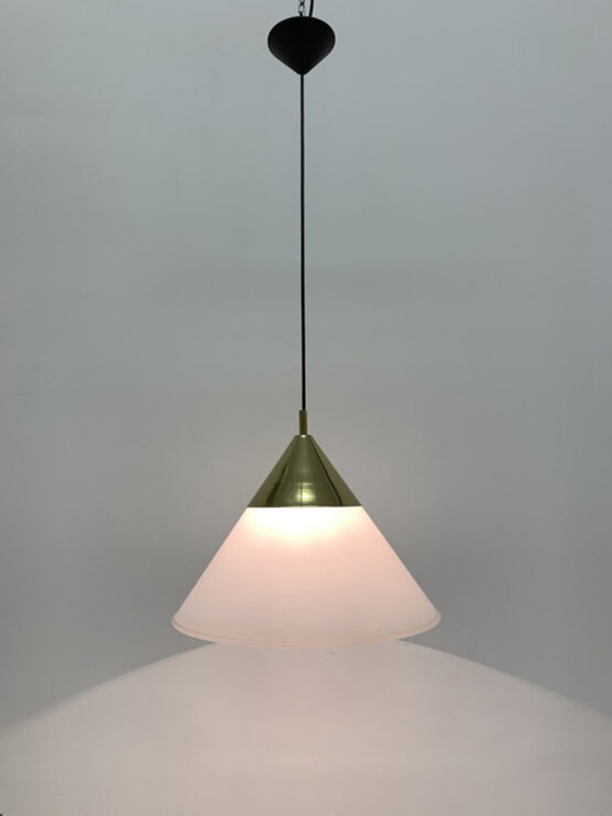 Image 1 of 1x Glashütte Limburg hanglamp, jaren 1970