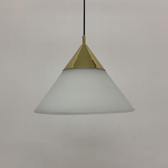 Image 1 of 1x Glashütte Limburg hanglamp, jaren 1970