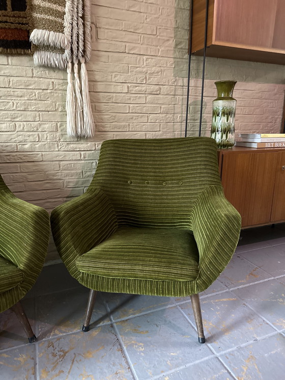 Image 1 of 2x Vintage kuipfauteuil
