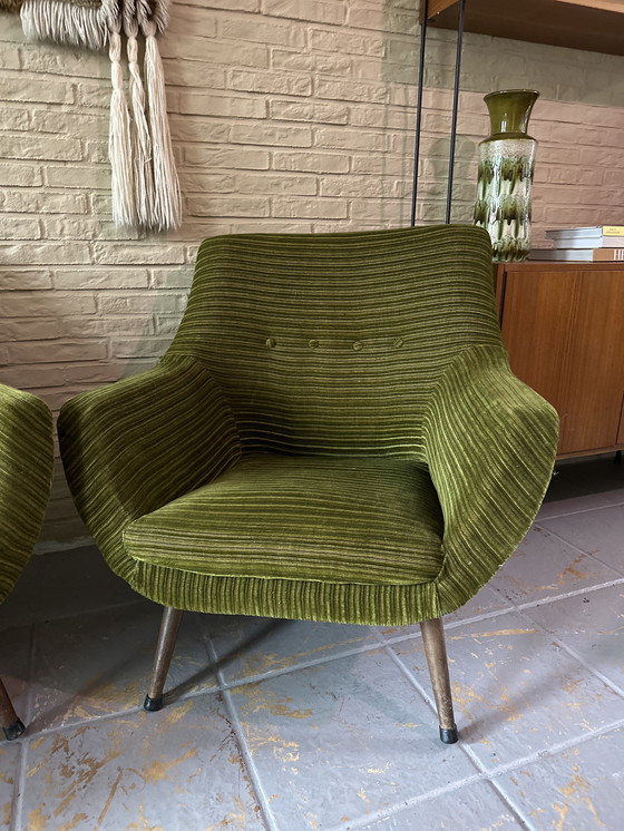 Image 1 of 2x Vintage kuipfauteuil