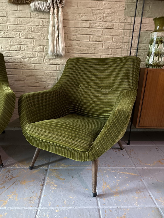 Image 1 of 2x Vintage kuipfauteuil