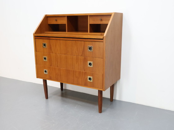 Image 1 of Vintage ladekast secretaire kaptafel