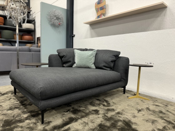 Image 1 of Label Ginny Chaise Longue Bank Black Grey Stof