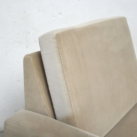 Image 1 of Vintage fluwelen woonkamerstof in beige kleuren van Friedrich Wilhelm Möller voor Kor, Duitsland 1960