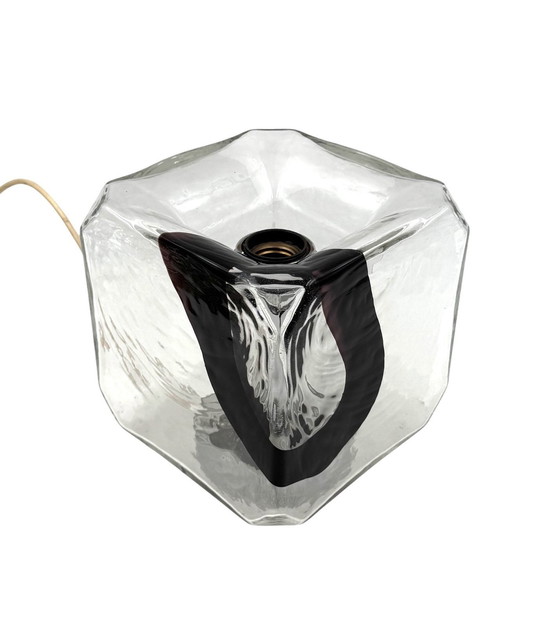 Image 1 of Paar Murano geblazen glazen lampen, Murano Italië 1970S