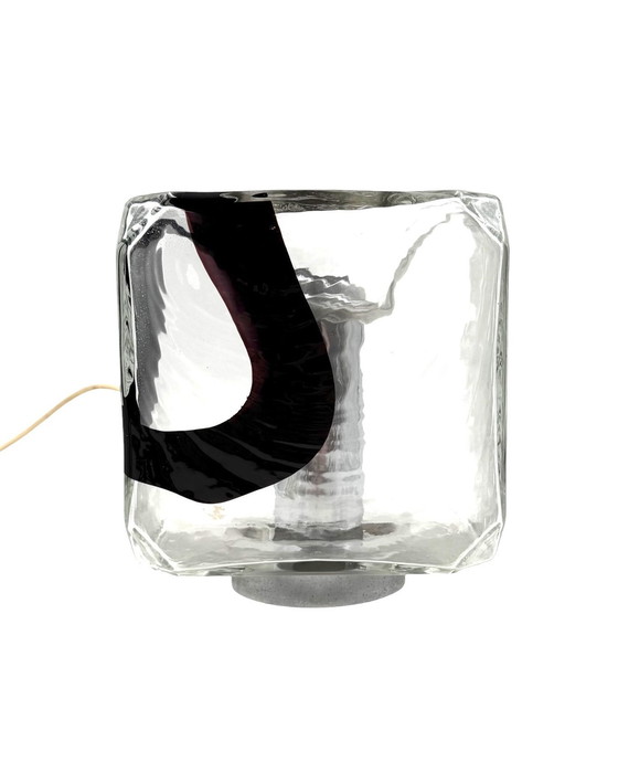 Image 1 of Paar Murano geblazen glazen lampen, Murano Italië 1970S