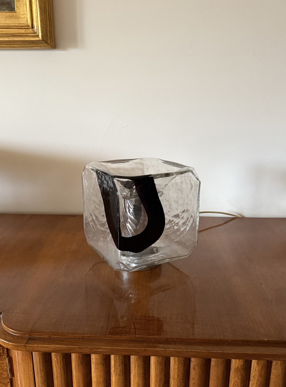 Image 1 of Paar Murano geblazen glazen lampen, Murano Italië 1970S