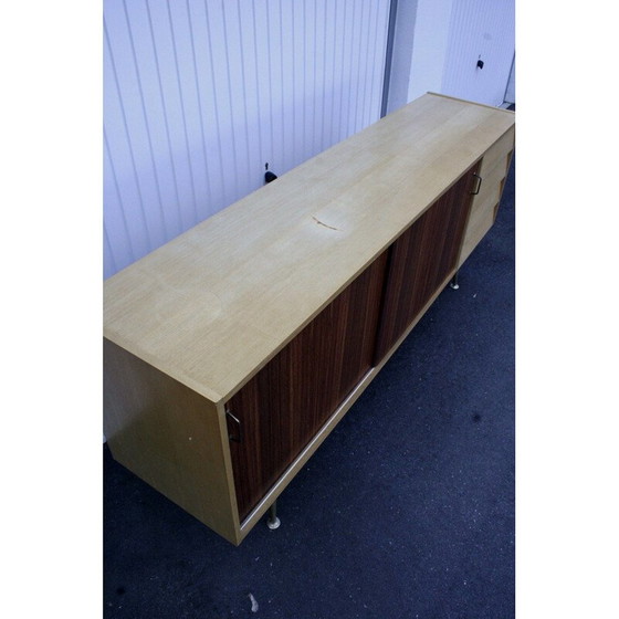 Image 1 of Dressoir met vintage palissander deuren en messing poten, 1950