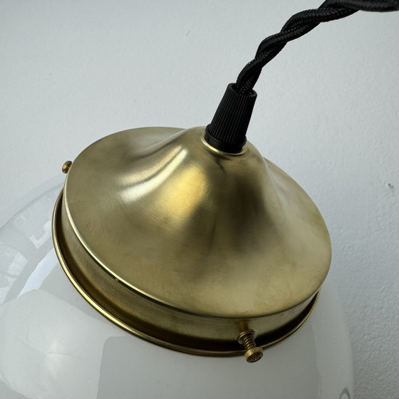 Image 1 of Antieke Vintage Opaline 18 Cm Ronde Hanglamp