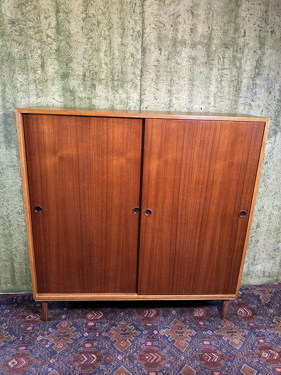 Image 1 of Mid century retro vintage teak en eiken boekenkast Zweeds 1960