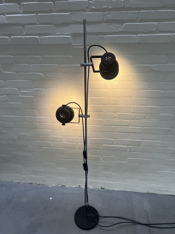 Image 1 of Jaren 70 Vloerlamp, 2 Spots