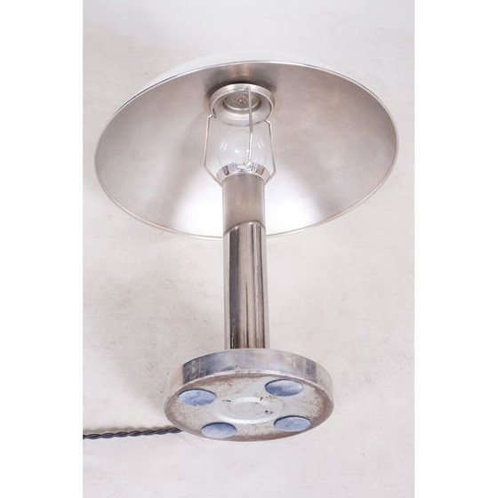 Image 1 of Vintage art deco zilveren tafellamp, Tsjechië 1930