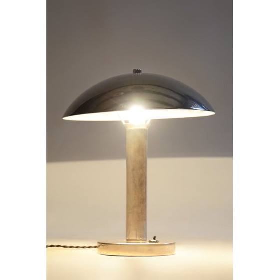 Image 1 of Vintage art deco zilveren tafellamp, Tsjechië 1930