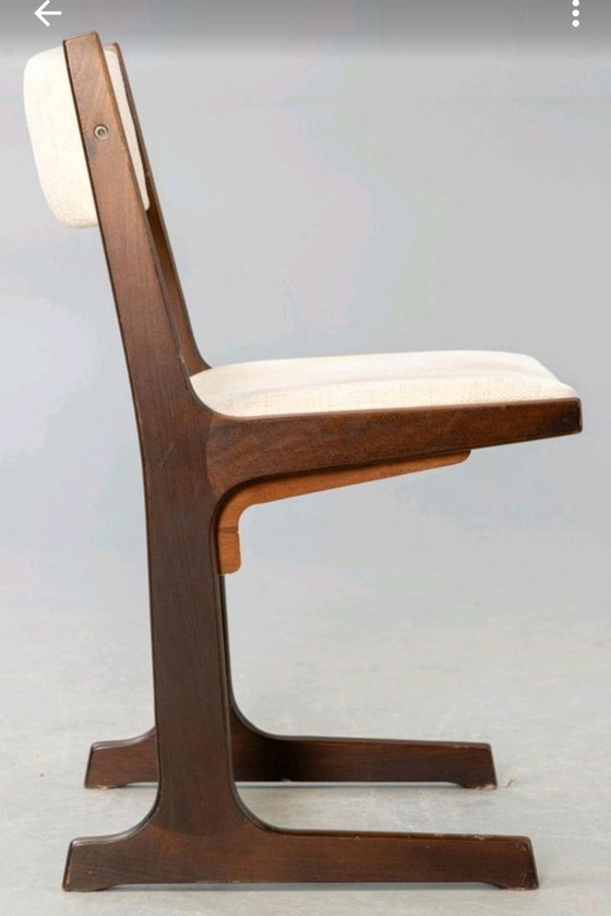 Image 1 of 6x Mid Century Poul H. Poulsen, Ontwerper Stoelen Voor Farstrup Danmark, Deens