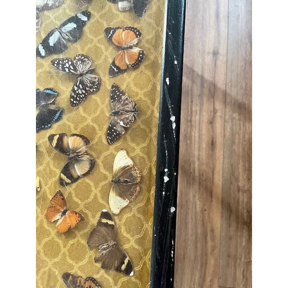 Image 1 of Vintage vlinder salontafel van hout en metaal