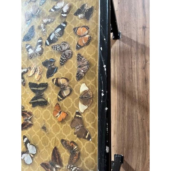 Image 1 of Vintage vlinder salontafel van hout en metaal