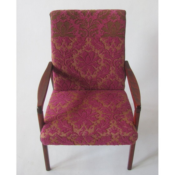Image 1 of Vintage fauteuil in paars van Jitona, Tsjecho-Slowakije 1965