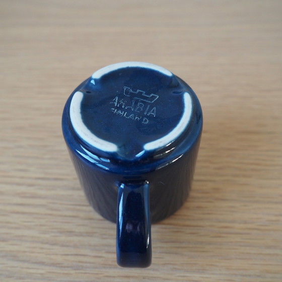 Image 1 of Vintage Arabia Finland Blauw Melkkannetje