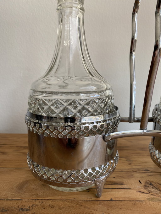 Vintage Kristal Wijn Karaf Set