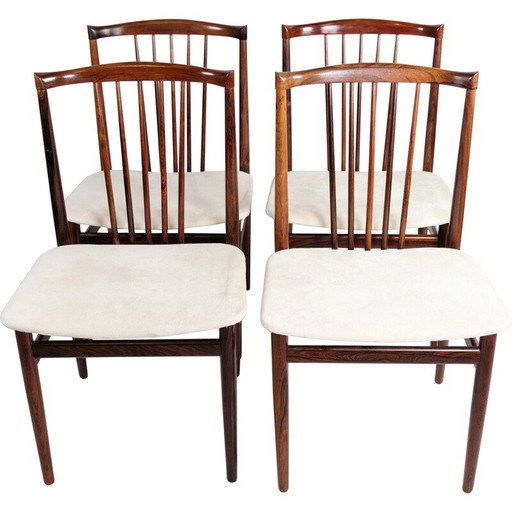 Set van 4 vintage rozenhouten stoelen van Henning Sørensen, 1968