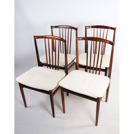 Image 1 of Set van 4 vintage rozenhouten stoelen van Henning Sørensen, 1968