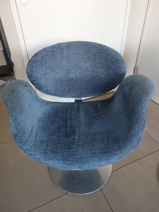 Image 1 of 4x Artifort Little Tulip Draaifauteuil Blauw