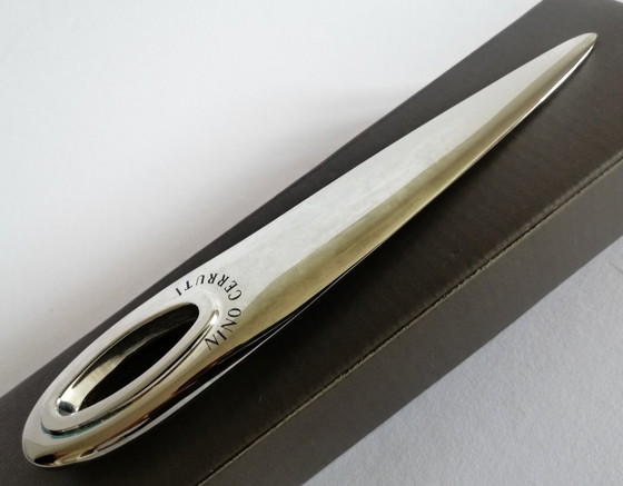 Image 1 of Nino Cerruti Verzilverd Postmodern Briefopener Mes 1990S