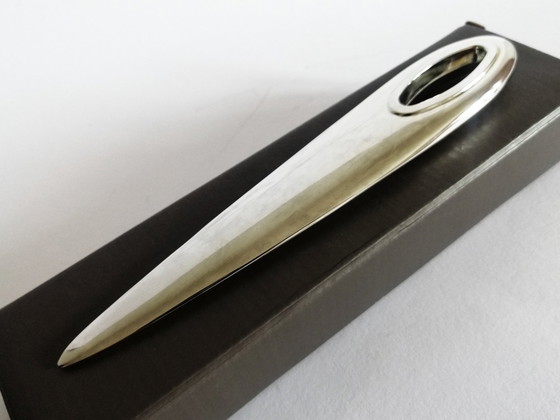 Image 1 of Nino Cerruti Verzilverd Postmodern Briefopener Mes 1990S