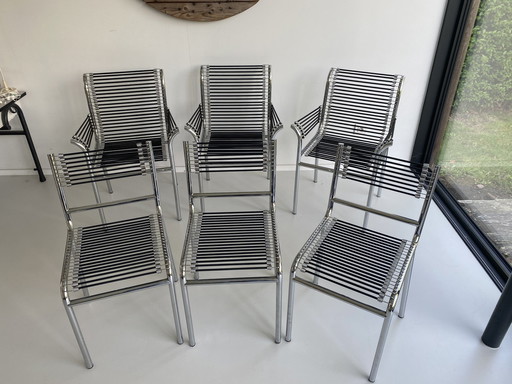 6x René Herbst Sandow Stoelen