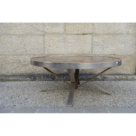 Image 1 of Salontafel van metaal en keramiek, 1970