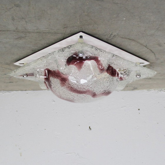 Image 1 of Vintage plafondlamp van Murano glas, 1970