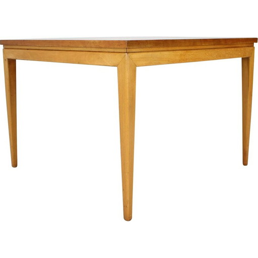 Mid-eeuwse houten tafel Dřevotvar, Tsjecho-Slowakije 1960