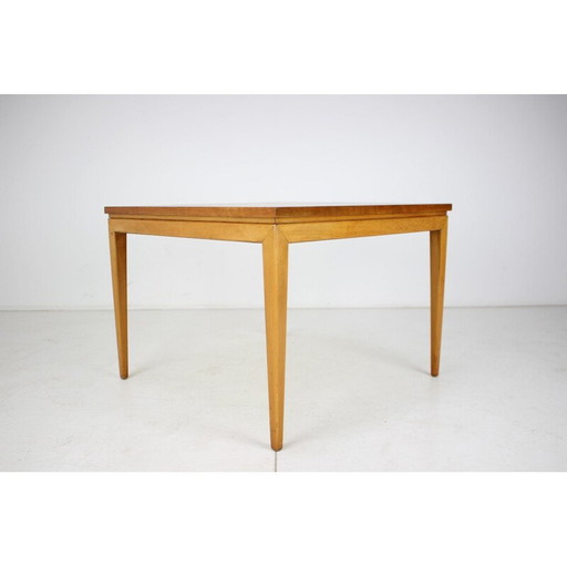 Mid-eeuwse houten tafel Dřevotvar, Tsjecho-Slowakije 1960