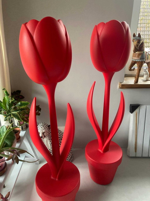 Myyour Tulpen Rood Tulp XL Rode buitenlichtsculptuur