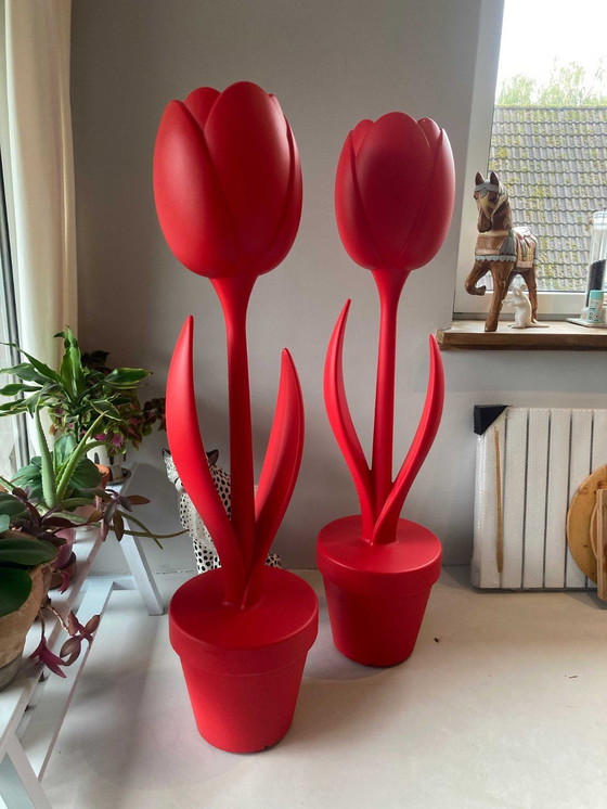 Image 1 of Myyour Tulpen Rood Tulp XL Rode buitenlichtsculptuur