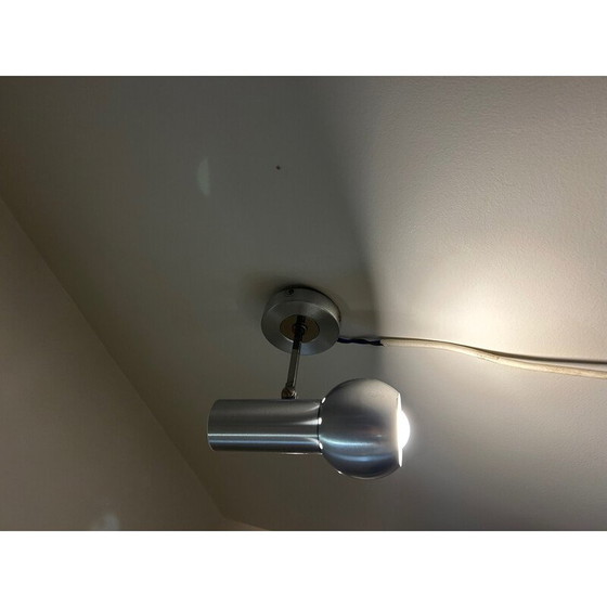 Image 1 of Vintage wandlamp van geborsteld metaal, 1970